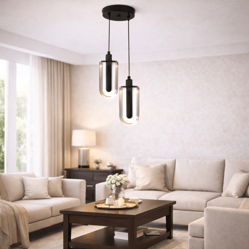 علاقي ليد مودرن اسود مجوز ب 3 اضاءات