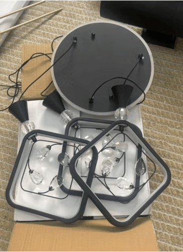 ثريات مودرن علاقي ليد ثلاثي اسود 3 اضاءات