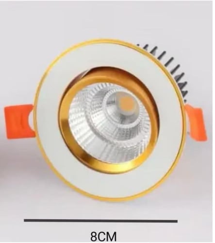 سبوت لايت مقاس القاعده 7 سم 7 واط LED اضاءه اصفر ا...
