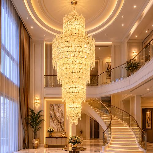 ثريا قبب بطول 210 سم – تصميم فاخر للمداخل والصالات...