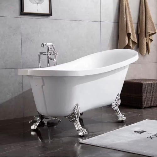 بانيو فوق البلاط فرعوني ابيض متوفر بعده مقاسات