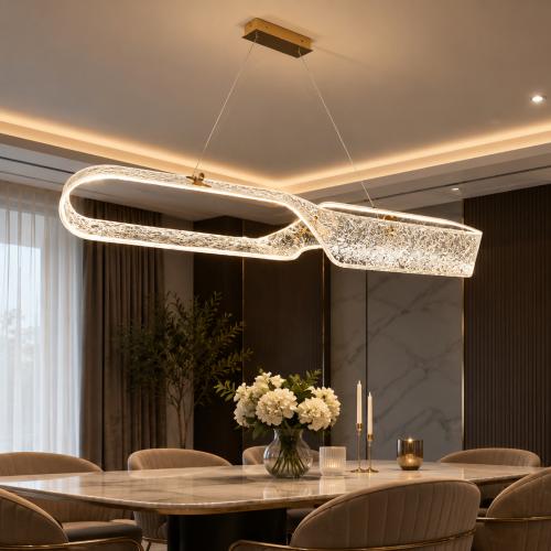 ثريا علاقي LED مودرن بتصميم متموج – 60 سم – بثلاث...