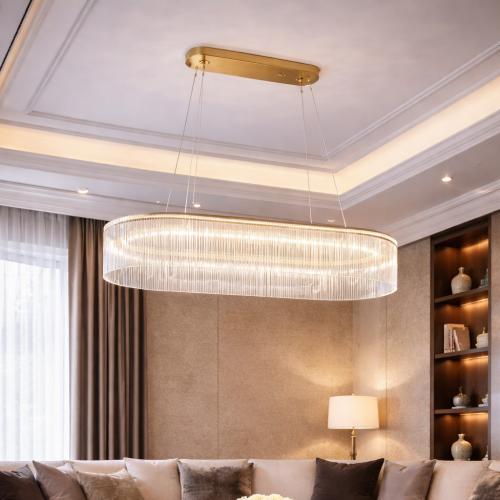 علاقي مودرن كريستال ذهبي LED – مقاس 80×35 سم – ثلا...