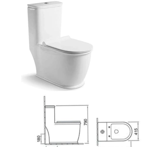 كرسي حمام افرنجي ابيض مقاس 25