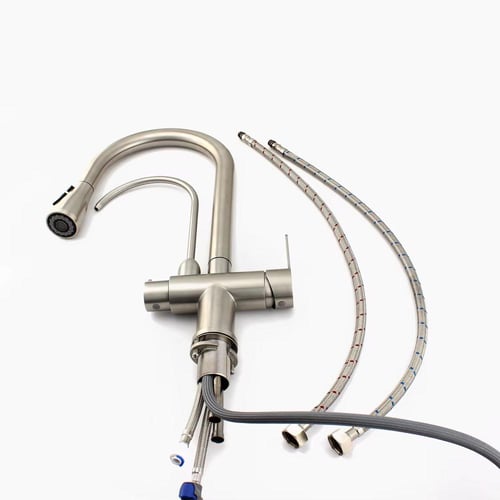 خلاط مطبخ سحاب مع خلاط تحليه اتوماتيك كروم مطفي