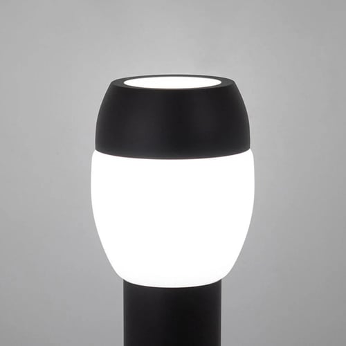 عمود إنارة للحديقة أسود أحادي بثلاث مقاسات