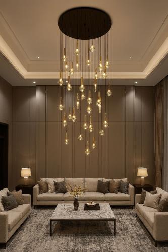 ثريا معلقة متعددة النقاط بتصميم فني فاخر | قطر الق...