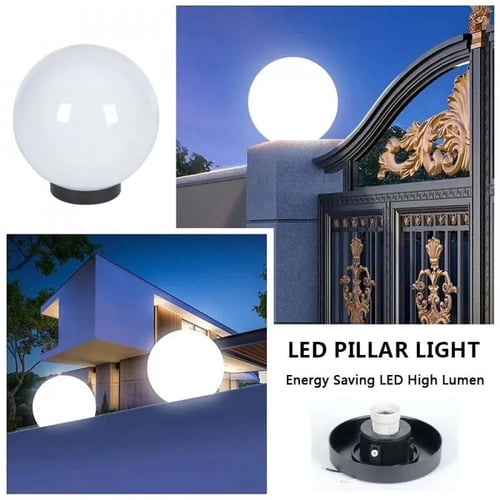 اضاءة سور كروي مثلج أبيض متوفر بعده مقاسات