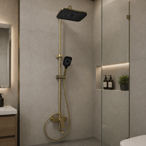 خلاط دش كامل نحاس – ذهبي مطفي – تصميم فاخر حديث