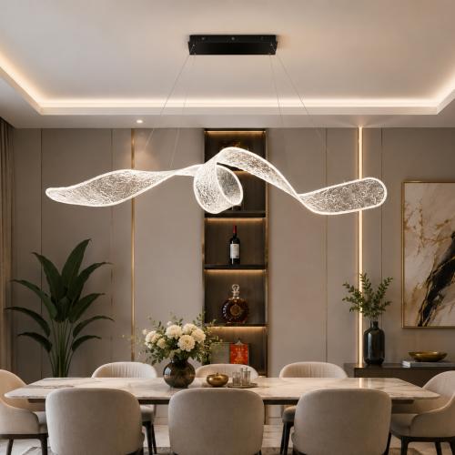 ثريا علاقي LED مودرن بتصميم متموج – 60 سم – بثلاث...
