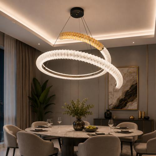 ثريا علاقي LED مودرن حلقات– مقاس 60 سم و80 سم – بث...