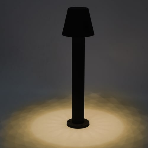 كشاف حديقة ليد اسود على شكل قبعة