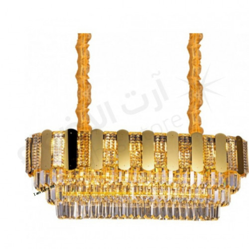 نجف مودرن مستطيل ذهبي قطر 80*30