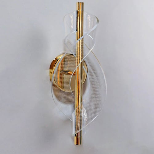 ابليك جداري ذهبي مودرن بثلاث اضاءات