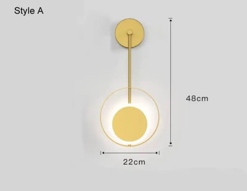 ابليك جداري ليد مودرن تعمل بالبطاريه اضاءه اصفر مت...