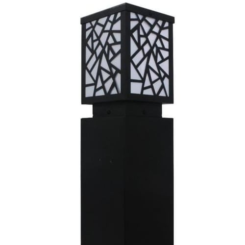 فانوس عمود حديقة مفرد اسود 60 سم