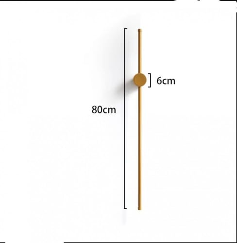 ابليك جداري ليد مودرن اضاءه اصفر لون ذهبي باربع مق...