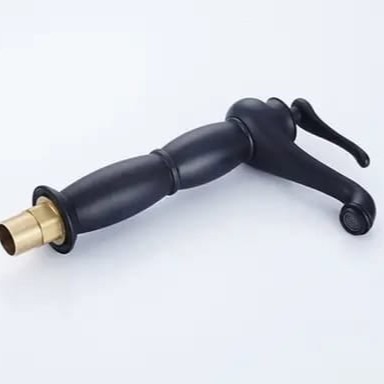 خلاط مغسله اسود عالي تحكم مقبض واحد في الماء الساخ...