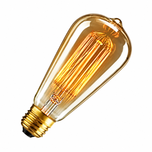 Honey-colored LED bulb E27