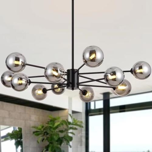 ثريات سقف مودرن لون اسود متوفر مقاسين قاعدة اللمبه...