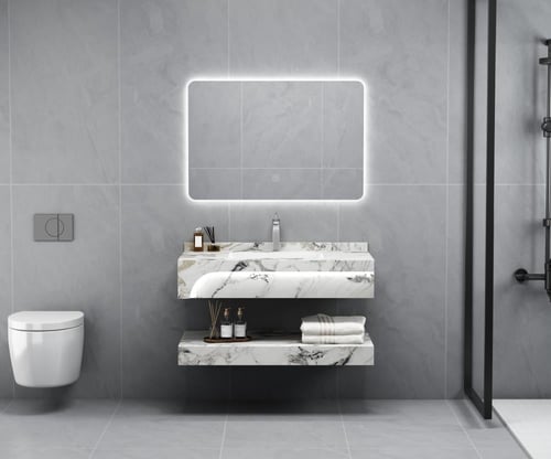 مغاسل رخام ابيض معرق ذهبي اناره اماميه حوض وحوضين...