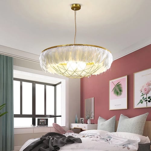 علاقي تصميم عصري من الريش بايطار دائري متوفر مقاسي...