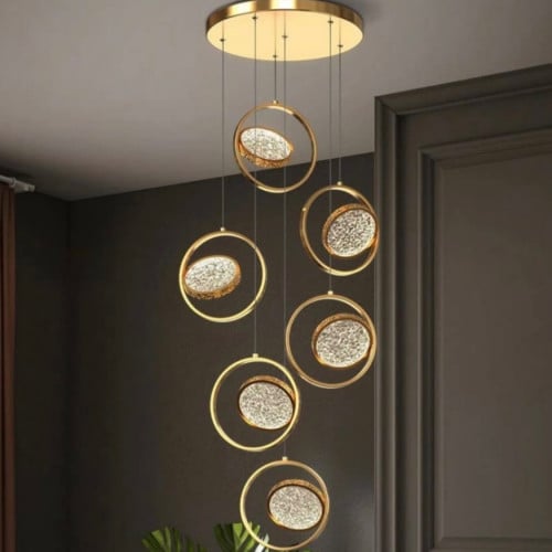 علاقي ليد مودرن اصفر طول السلك 3.5 متر بعدد 5 حلقا...