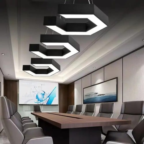 ثريات اسقف ليد اصفر تصميم عصري مقاس 60 سم