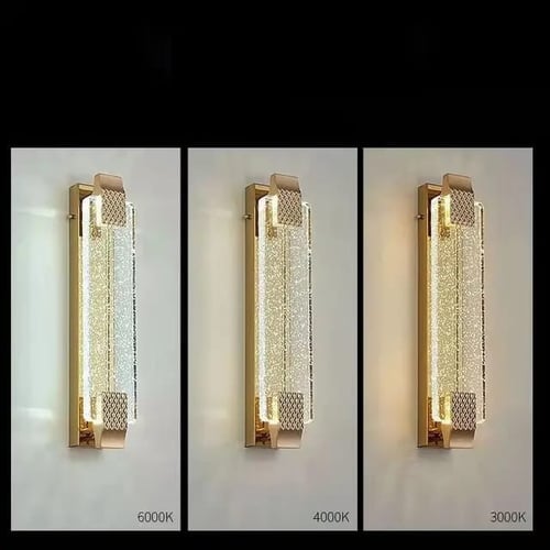 اضاءه داخليه ابليك جداري ذهبي بثلاث اضاءات ليد مقا...