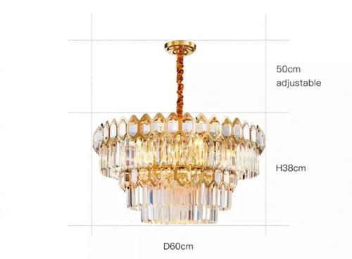 ثريا ذهبي مودرن متوفر مقاسين 80 سم / 60 سم