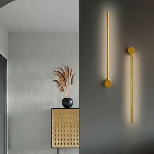 ابليك جداري ليد مودرن اضاءه اصفر لون ذهبي باربع مق...