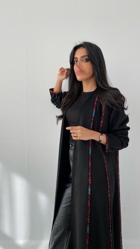 عبايه كشميري عنابي