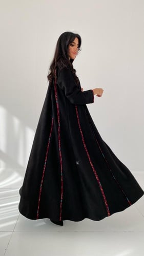 عبايه كشميري عنابي