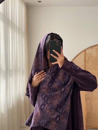 عبايه كشميري بنفسجي