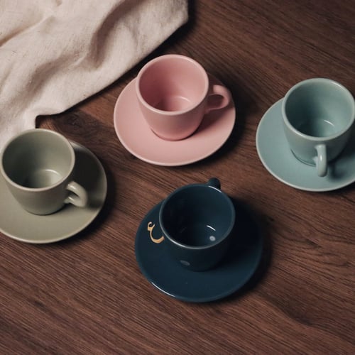 كوب زاهي "صغير" منقوش الحرف