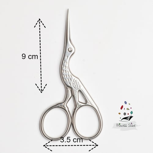 204 - مقص طائر اللقلق - لون فضي