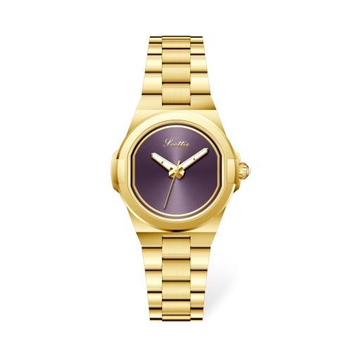 ساعة نسائي سكلوتي 9747 ذهبي ميناء بنفسجي