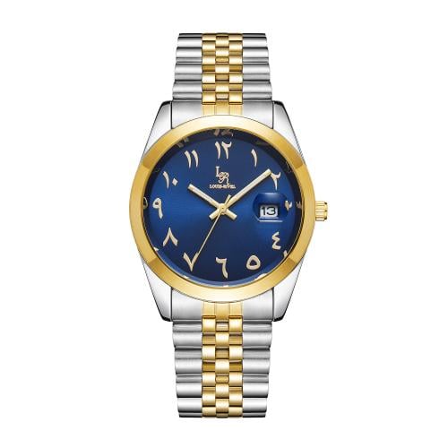 ساعة رجالي لويس ريفال LR2415 لونين ذهبي ميناء ازرق