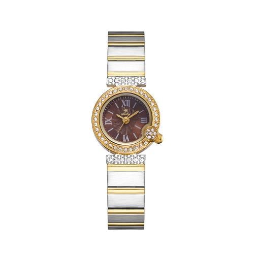 ساعة نسائي لويس ريفال LR2450 لونين ذهبي ميناء بني