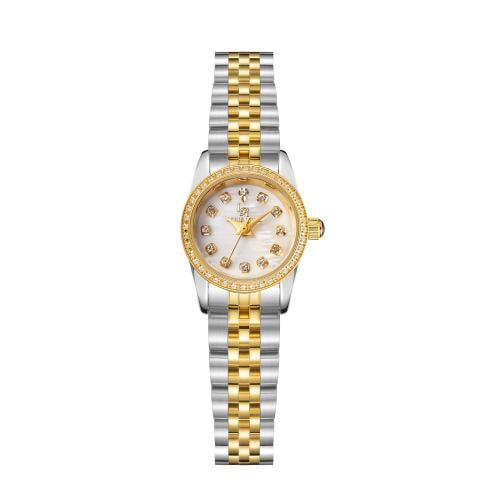 ساعة نسائي لويس ريفال LR5866 لونين ذهبي ميناء أبيض...