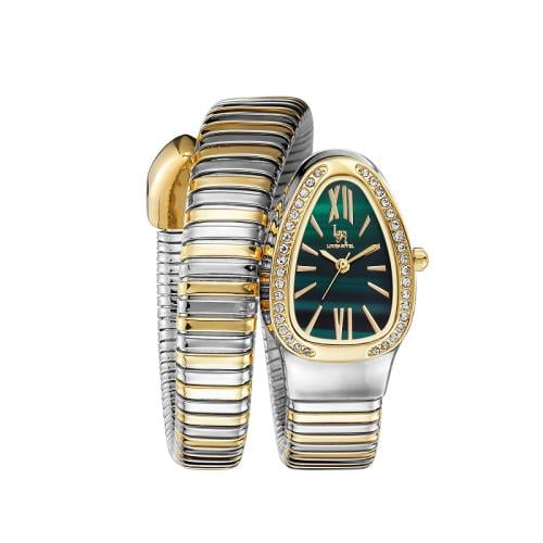 ساعة نسائي لويس ريفال شكل الثعبان 61002 لونين ذهبي...