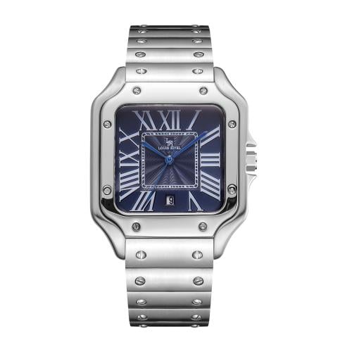 ساعة رجالي لويس ريفال LR9576 فضي ميناء أزرق