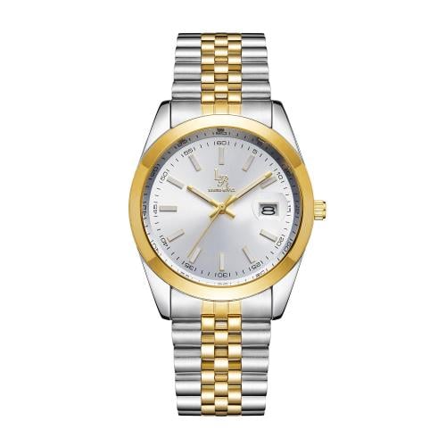 ساعة رجالي لويس ريفال LR2411 لونين ذهبي ميناء ابيض