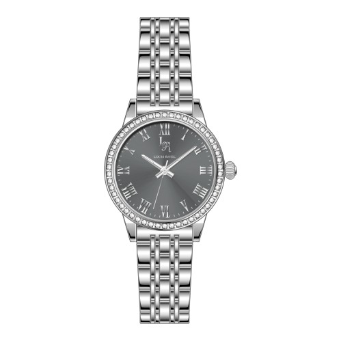 ساعة نسائي لويس ريفال 23015 فضي ميناء رصاصي