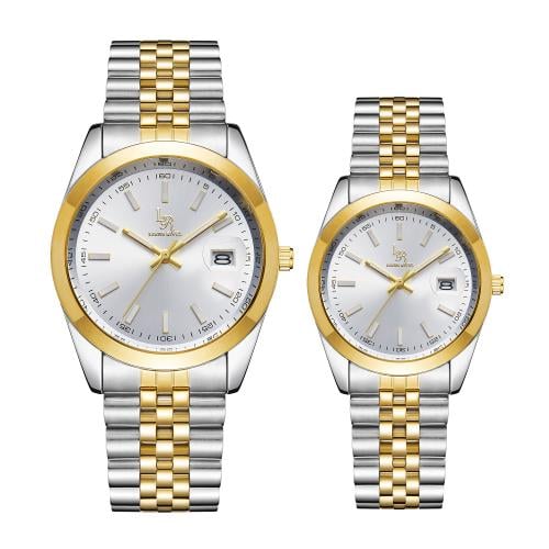 طقم ساعه رجالي, و نسائي LR2411 لونين ذهبي ميناء اب...