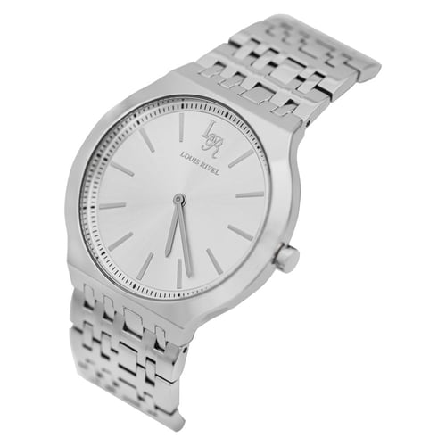 ساعة رجالي لويس ريفال 23013 فضي كامل