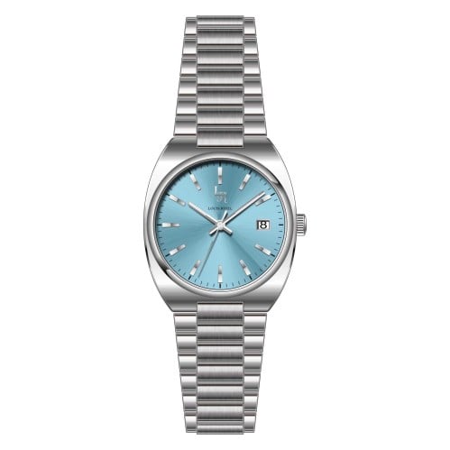 ساعة رجالي لويس ريفال 23006 فضي ميناء تركوازي