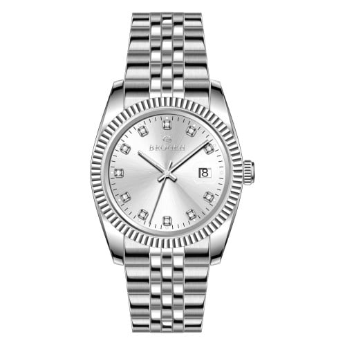 ساعة رجالي بروجيه 23006 فضي كامل