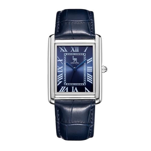 ساعة رجالي جلد أزرق مقاوم للمياه لويس ريفال 9205 م...
