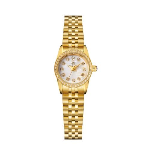 ساعة نسائي لويس ريفال LR5866 ذهبي ميناء أبيض حجم م...